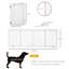 Barrière de sécurité autoportante très large pour chien 80 po avec 4 panneaux de support pour escalier de porte blanc