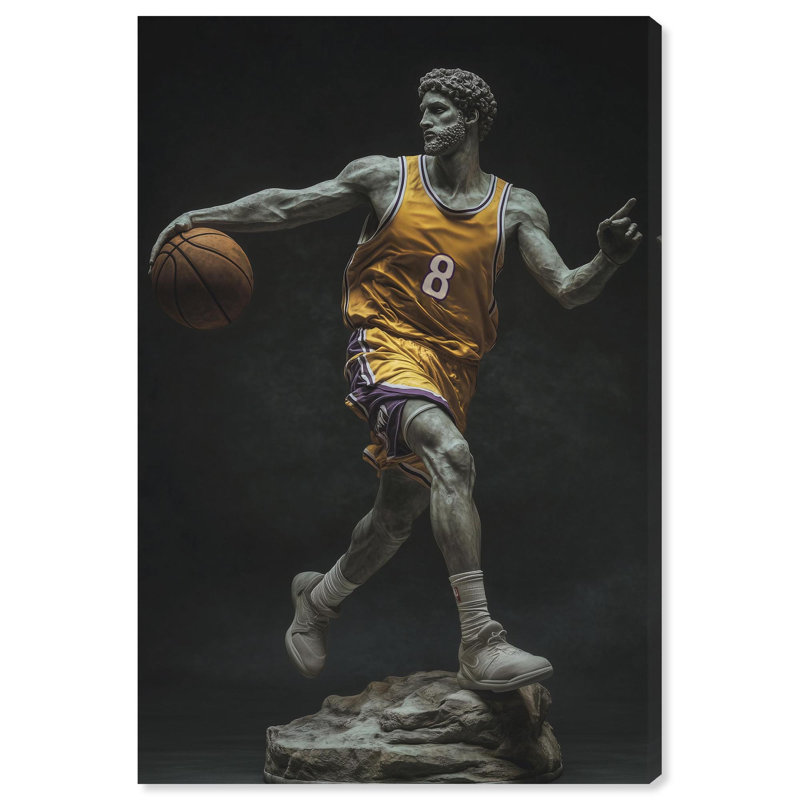 Basketball Sculpture , H 36 po x l 24 po, Toile tendue
