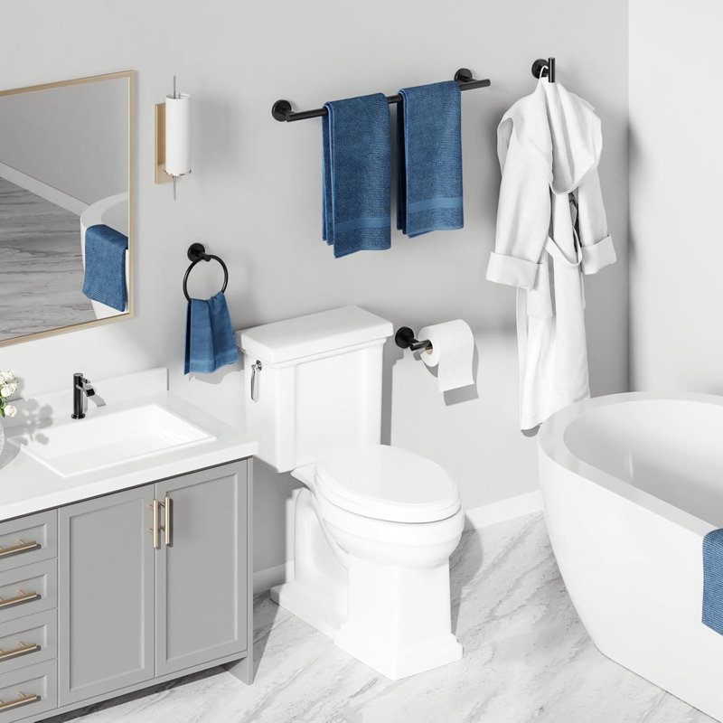 Ensemble d'accessoires de salle de bain en acier inoxydable, 4 pièces