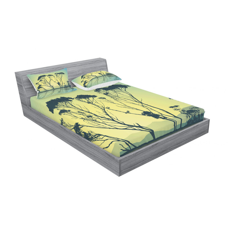 Microfiber Sheet Set, Queen Sheet Set with Fitted Sheet