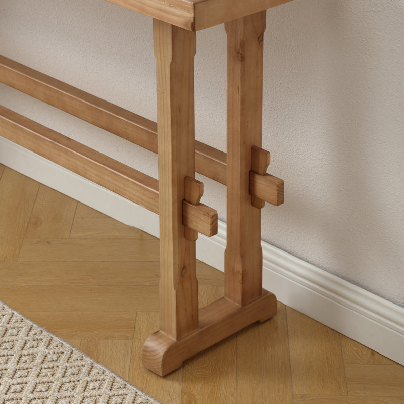 Table d'entrée étroite, table de ferme en bois 59 pouces Boho Table de couloir Table de canapé rustique derrière le canapé pour l'entrée extérieure