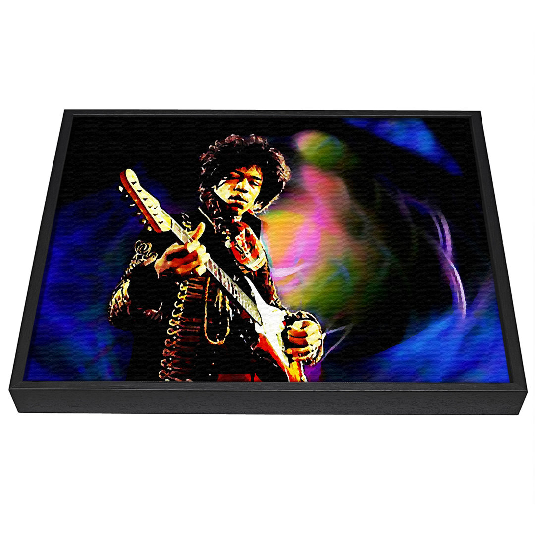 Jimi Hendrix Energy Field - Einzelner Bilderrahmen Fotografie auf Leinwand