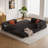 Living Room Couple 2-Person Sofa,Convertible Sleeper Sofa Bed With 2 Pillows, Corduroy Couch Removable And Washable Sofa , Floor Sofa Lounge Couch For Small Spaces-6928922