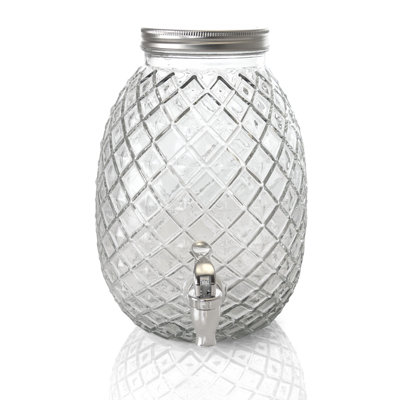 Gibson Home Pineapple Glass 153.6 oz. Beverage Dispenser