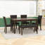 Ensemble de table de salle à manger 6 pièces avec banc et chaises-455315406
