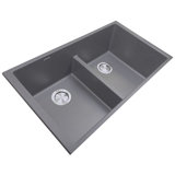 Low Divide 50/50 Double Bowl Undermount Granite Composite Undermount Sink