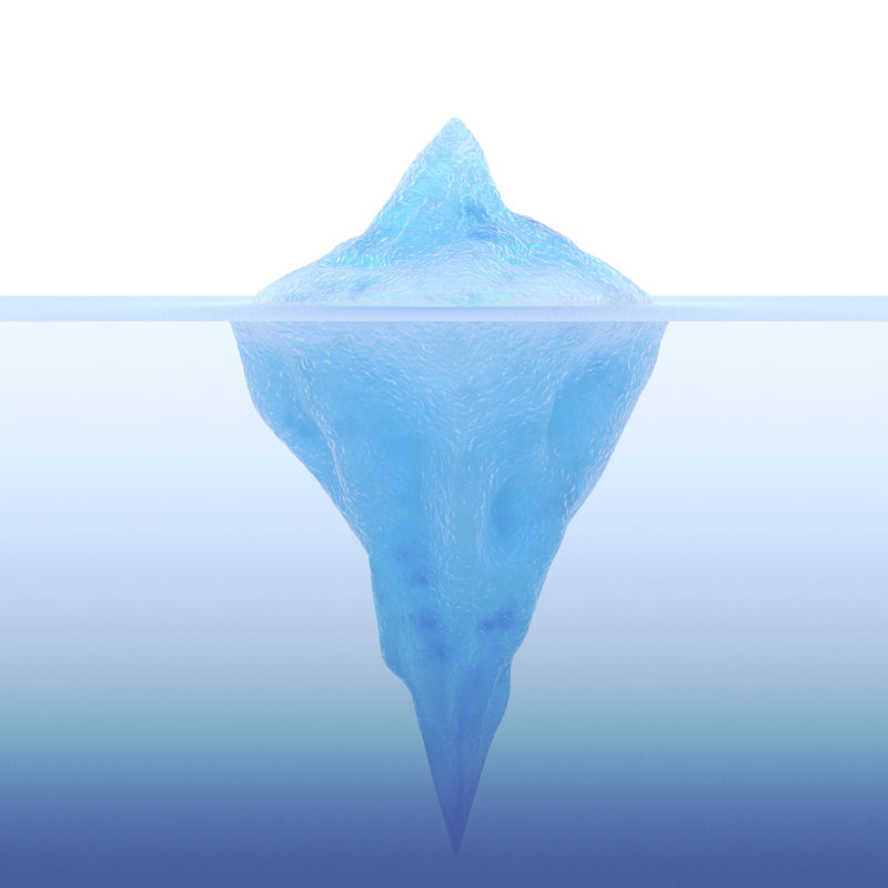 Iceberg by Luismmolina - Wrapped Canvas Print, 30cm H x 46cm W