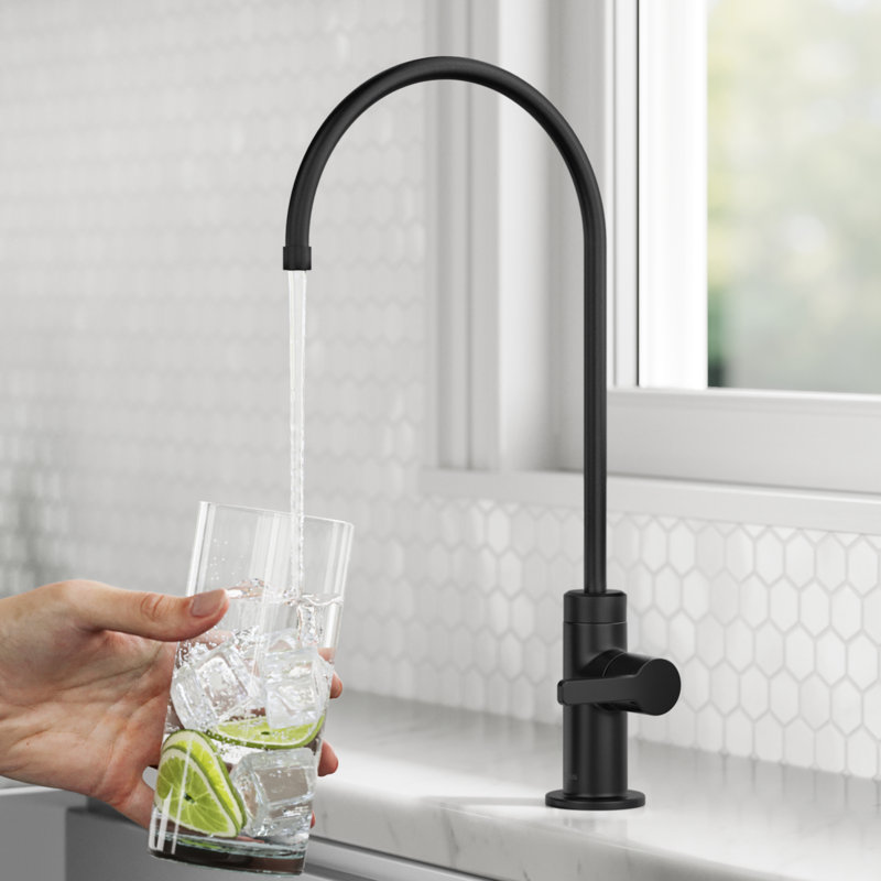 KRAUS Oletto Single Handle Drinking Water Filter Faucet for Reverse Osmosis, Matte Black
