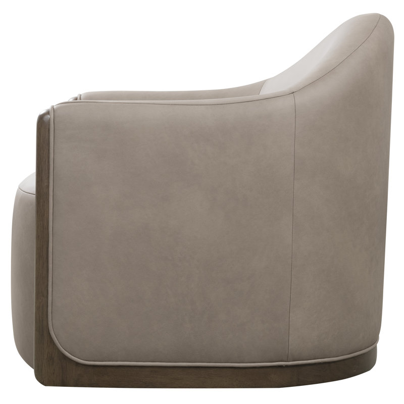 Cora Swivel Barrel Chair, Light Brown