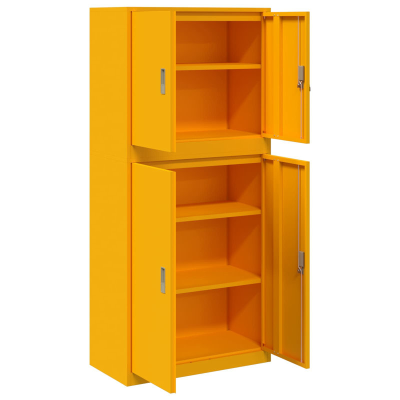 Storage Cabinet, Mustard Yellow