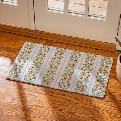 Tapis anti-fatigue Harvest Blossom, rayures tournesol, 76 x 46 cm