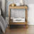 Glass Top End Table with Storage-1853844004