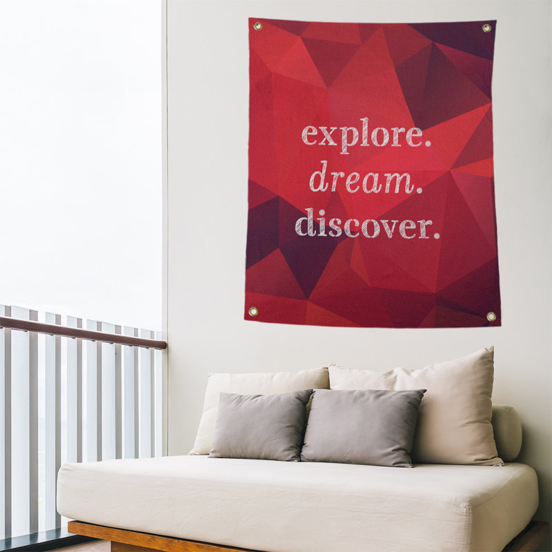 Tapisserie de la découverte de rêve en faux-pierres de polyester discover de rêve, H 59 pi x l 50 po, Rubis