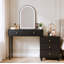 Dressing table with mirror, dressing table with charging station and adjustable cabinet, modern dressing table with 3 drawers for bedroom and dressing room-139023144