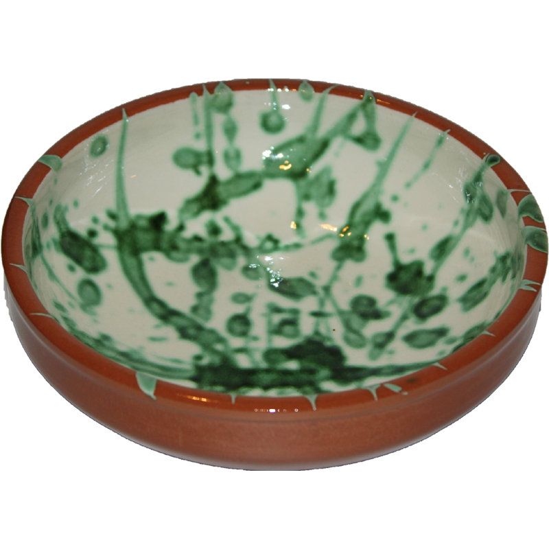 Marlow Home Co. Word Terracotta Salad Bowl, 5 cm H x 17 cm W x 17 cm D, Green