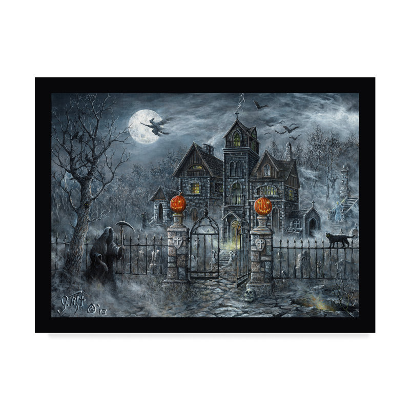 Jeff Tift Haunted Mansion Wrapped Canvas Wall Art