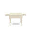 L'ensemble 3 pièces de table et chaises de cuisine contient une table de salle à manger rectangulaire avec Dropleaf et 2 chaises Parsons en tissu gris, lin blanc-106903481-106903485-109975324