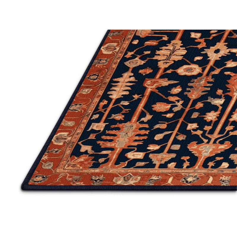 Machine Washable Persian Gray Area Rug, Square 3'