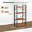 3/4/5-tier Bookshelf - Space-saving Storage Unit With Metal Frame And Wood Shelves - For Living Room, Office, And Bedroom-1569808182-1569808173