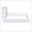 Lit plateforme double avec rangement et tablettes gigognes, blanc