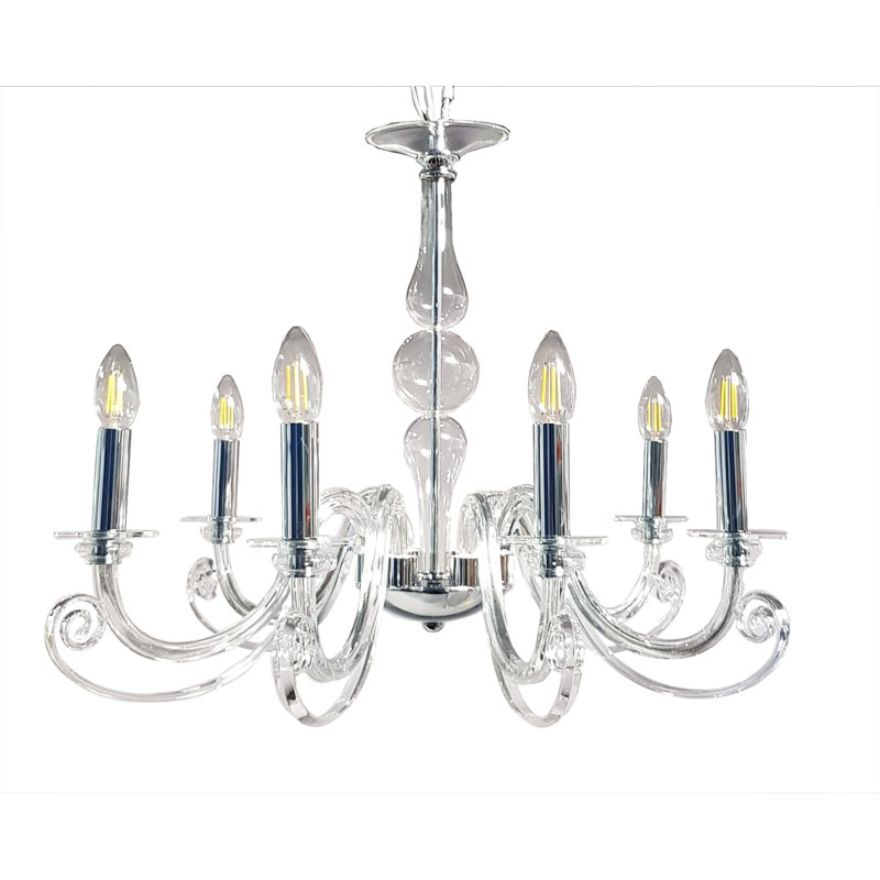 Lustre classique / traditionnel à 6 lumières de style bougie Eirene