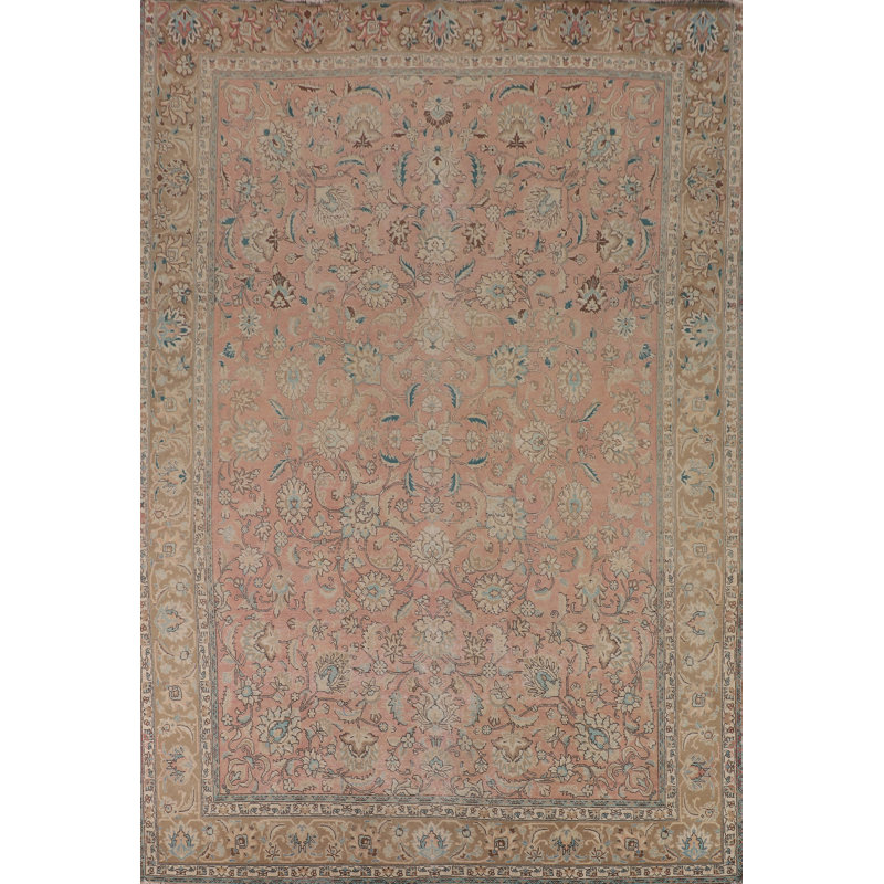 Tapis traditionnel rose rétro 10 x 13