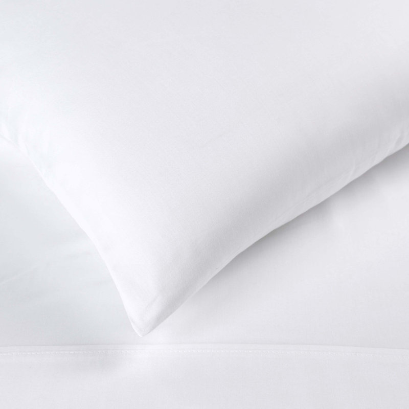 Ensemble de draps 300 po, Ensemble de draps pour très grand lit + un drap-h, Blanc