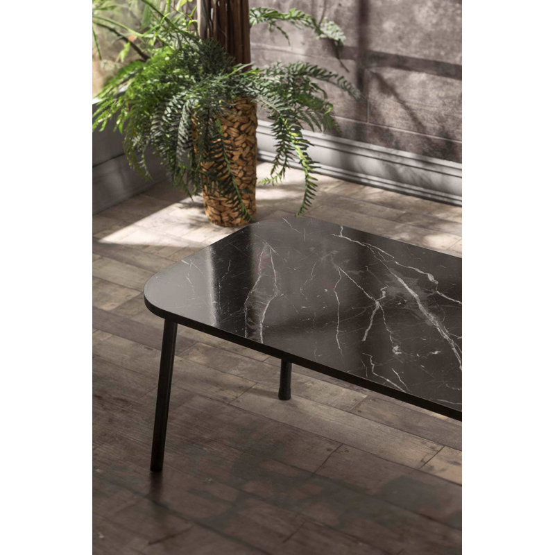 Alexia 35cm Console Table, Black Marble