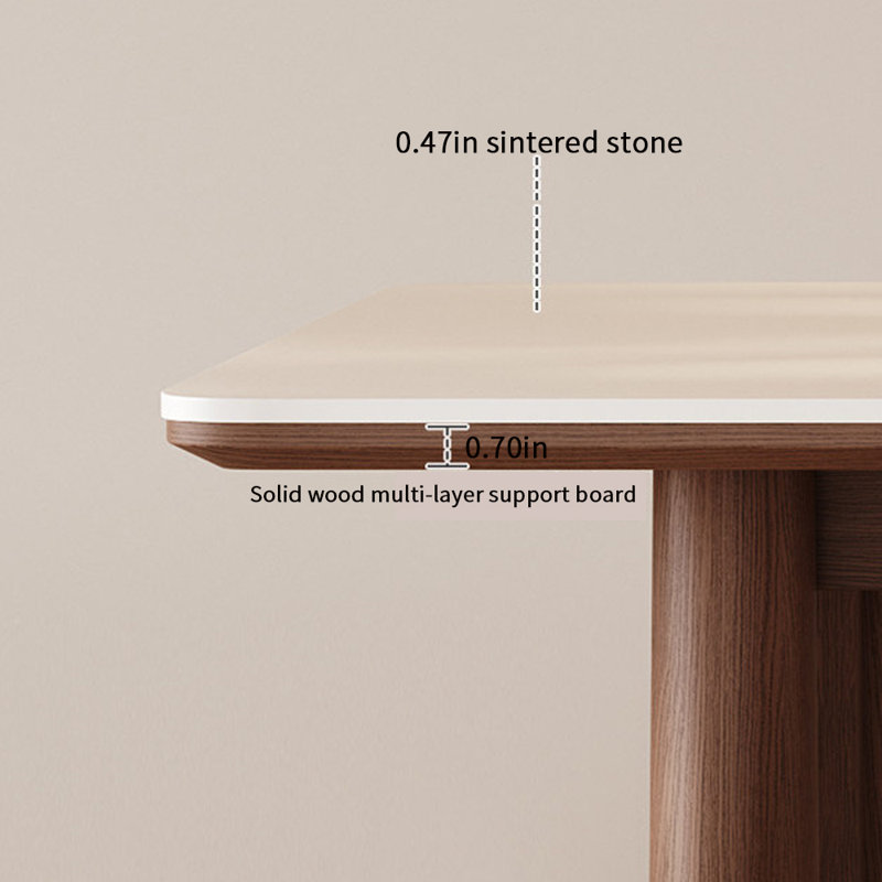 Table de salle à manger Modern, H 29,52 po x L 55,11 po x l 31,49 po