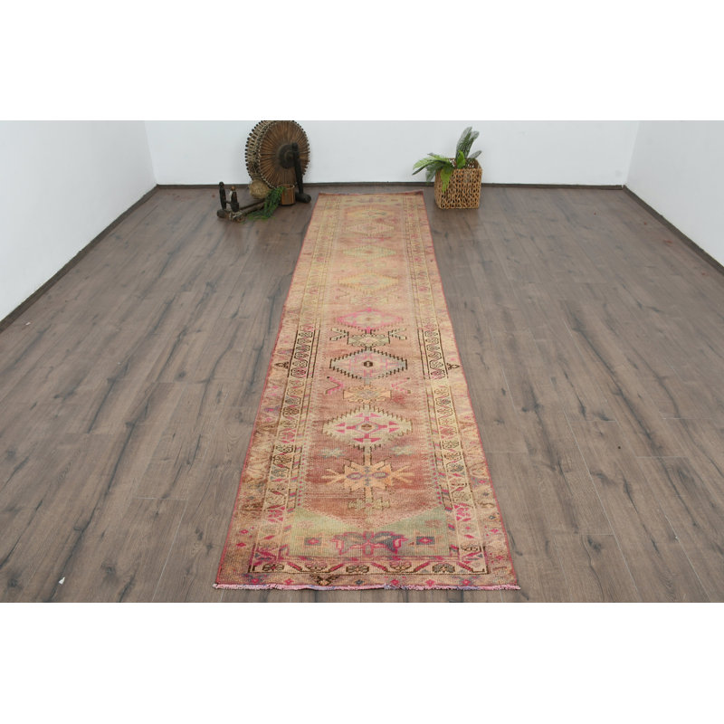 Tapis rose en laine Bohemian
