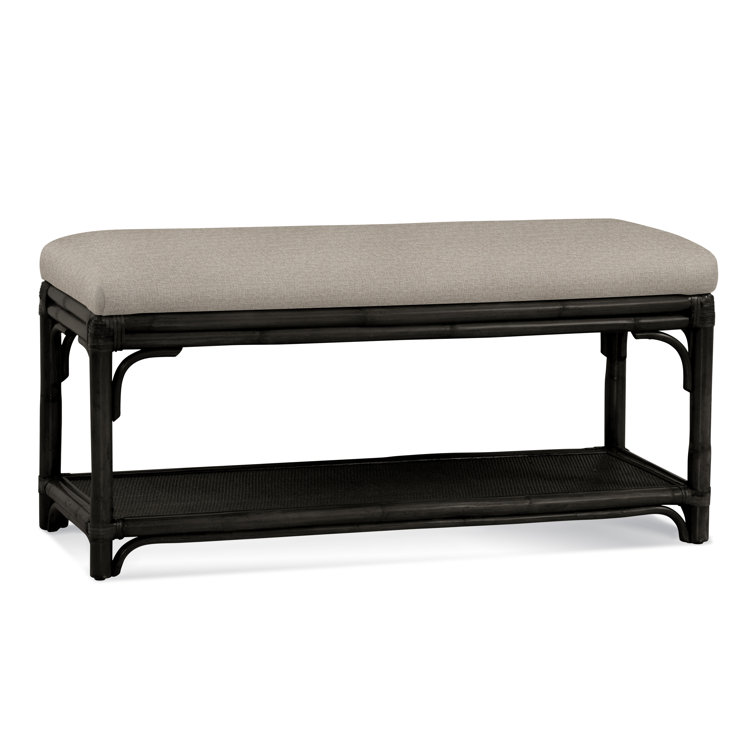 Summer Retreat Wicker Shelf Storage Bench