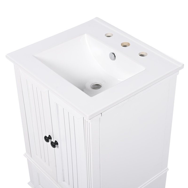 Ensemble de meuble-lavabo simple 20 po Antonanzas, Blanc