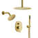 Pressure-Balanced Shower System, Ceiling Mount Dual Showerheads with Handheld SHower Spray