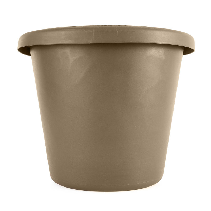 Pot à fleurs en plastique Abelina, H 13,25 po x l 17 po x P 17 po, Grès