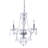 3-Light Chrome Chandelier With Clear Crystals