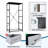 4 Drawer Dresser for Bedroom, Narrow Chest of Drawers, Wooden Top and Study Iron Frame 18"x37.5"-(WxH)