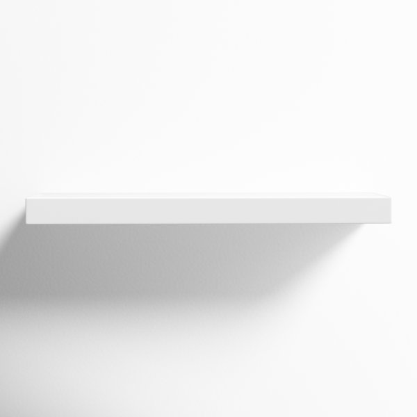 Minimalist Floating Entryway Shelf with White Door