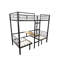 Lit mezzanine avec ensembles de table transformables en lits superposés-1755196657