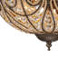 Vintage Roman-Inspired 3-Light Umbrella Crystal Flush Mount Ceiling Light 