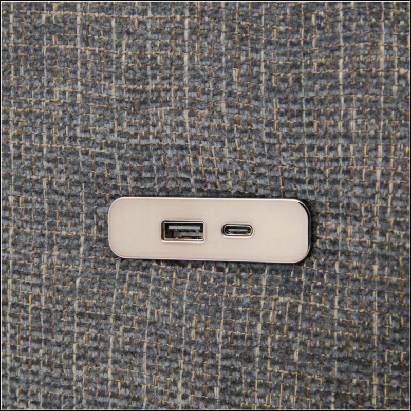 Canapé modulaire Canapé modulaire Canapé-lit en U Canapé-lit en L avec repose-pieds mobile et deux ports USB pour le salon