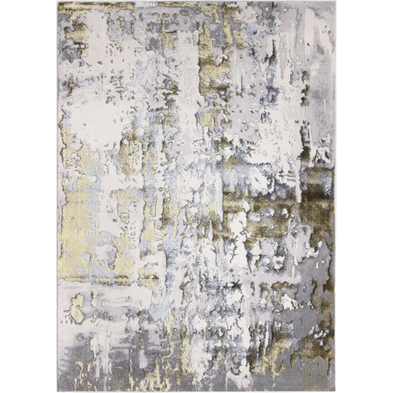Toshia Abstract Area Rug, Rectangle 60 x 110cm