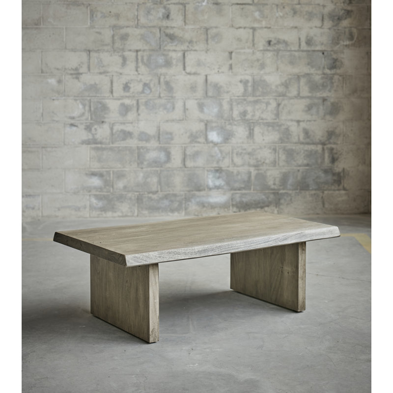 Colin Kentley Solid Wood Sled Coffee Table, Sandblasted Gray