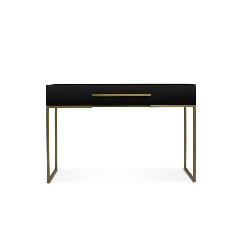 Gossett 100cm Console Table, Gold, Black