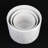 3-piece White Stoneware Planter Pot Set With Embossed Texture