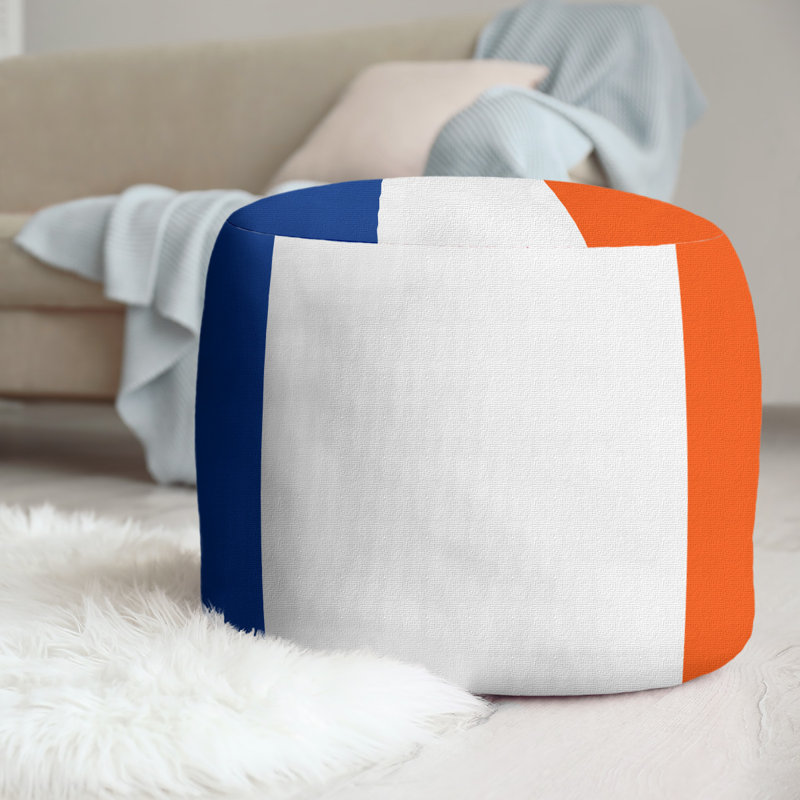 Repose-pieds repose-pieds rond 20,5", Bleu royal / blanc / orange, Rangers de New York