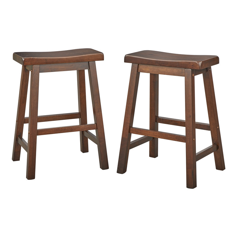 Tabouret en bois massif Whitworth, Brun, Tabouret de bar (siège d'une hauteur de 29 po)
