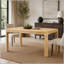 Table de salle à manger rectangulaire avec dessus de style parquet et pieds ajustables
