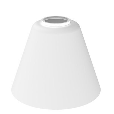 Abat-jour en verre blanc laiteux Cone