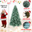 Arbre de Noël teinté bleu de 7,5 pi, 2148 pointes, installation rapide des branches articulées, support en métal stable pour arbre de Noël avec abat-jour, branches rapides, décorations de base robustes