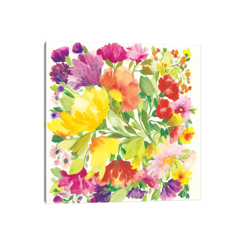 Spring Tulips by Kim Parker - Wrapped Canvas Painting, 66.04 cm H x 66.04 cm W x 1.91 cm D
